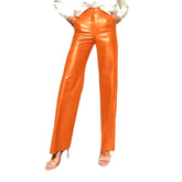 Weite Wachsjeanshose für Damen